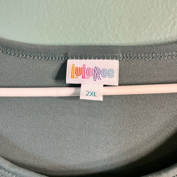 NWT Lularoe, Debbie dress, size XXL , light blue/green color . - Picture 3 of 4